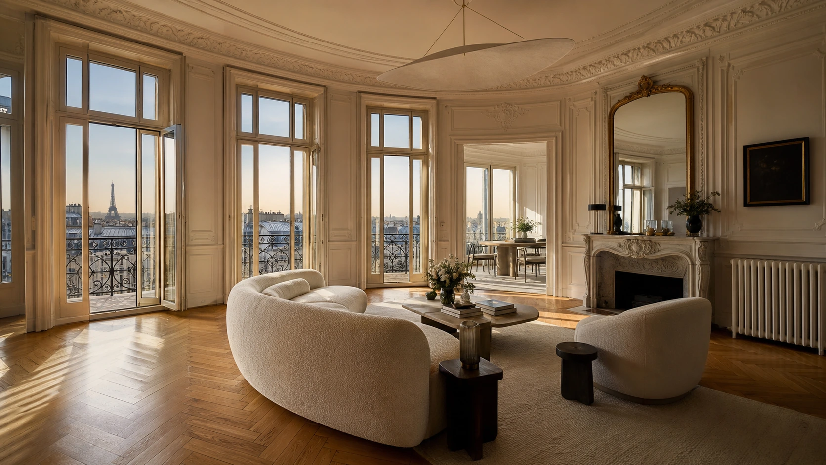 Paris Estate XVII luxury apartment with Eiffel Tower view